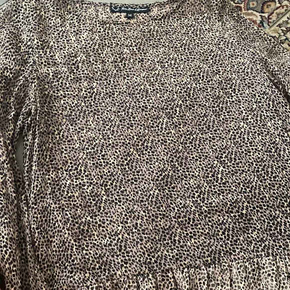 For Love & Lemons Leopard Print Sheer Silk Dress💜🖤💜 - Picture 4 of 9